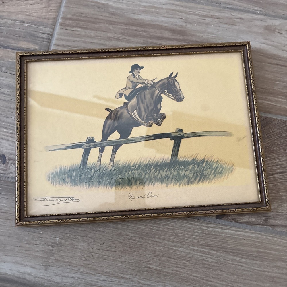 " Up And Over" by Francisque Rebour Framed Print 12.25"‎ X 8.75"
